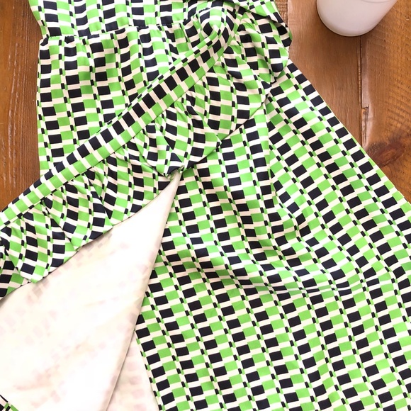 {Kate Spade} Aubrey Silk Ruffle Wrap Dress - Picture 7 of 9